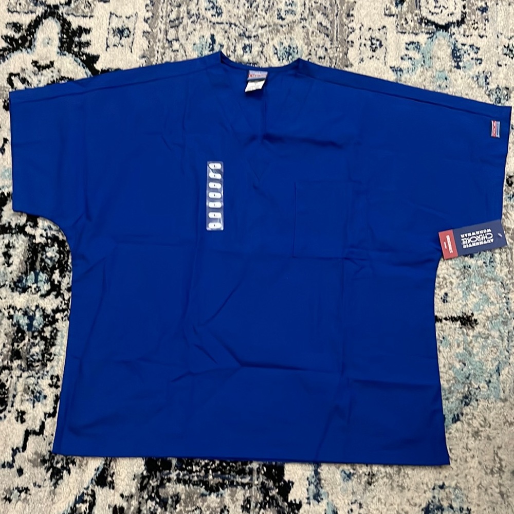 ⛔️SOLD⛔️  💰3 items for $25 🏷NWT Cherokee Workwear Unisex Blue Scrub Top sz L